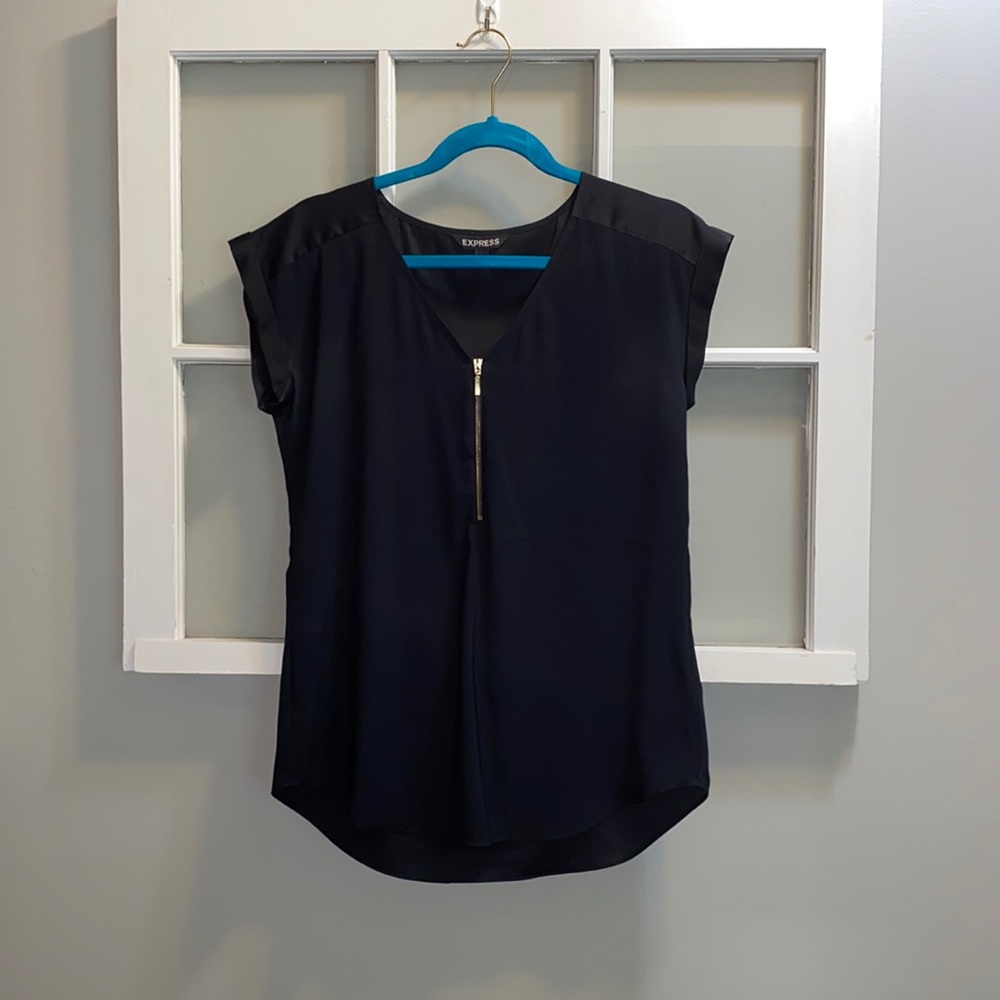 Express Silk like Blouse Dress Work Top